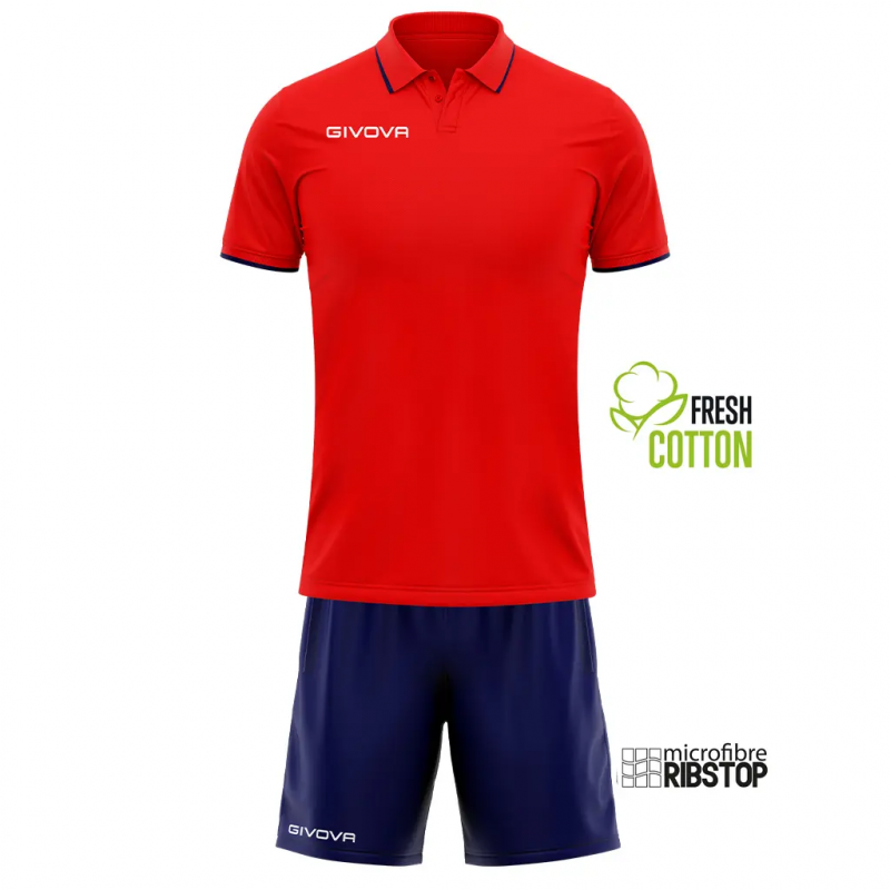 Set aus Polo-Shirt und Shorts Givova