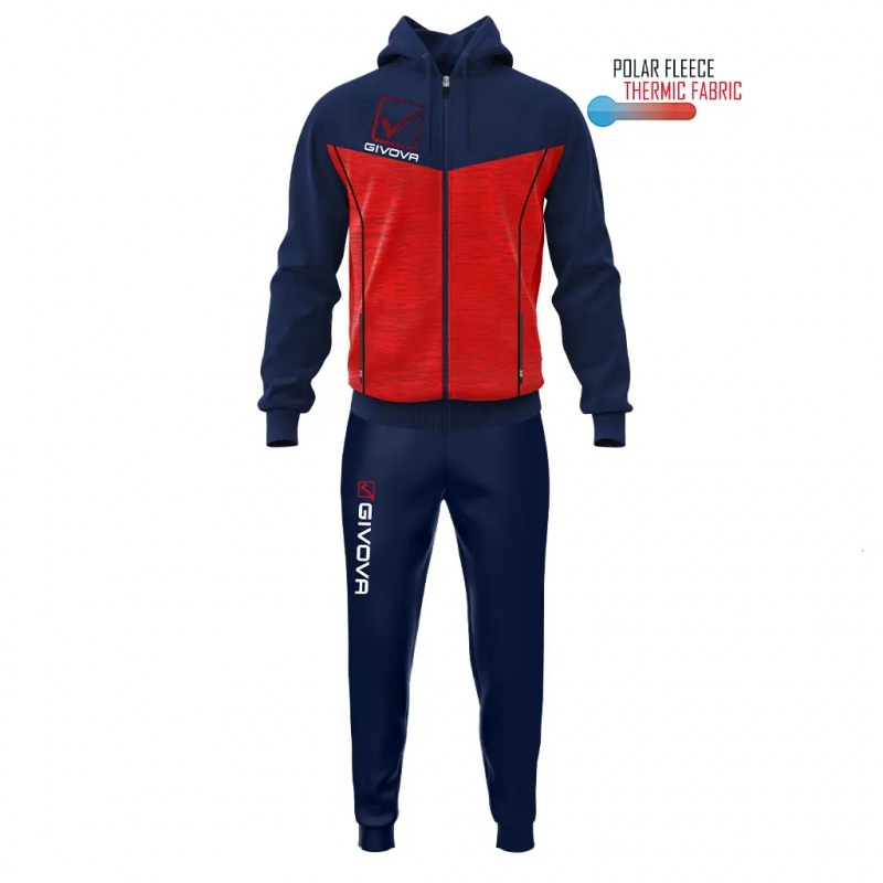 Trainingsanzug mit Fleece-Kapuze Givova Visa