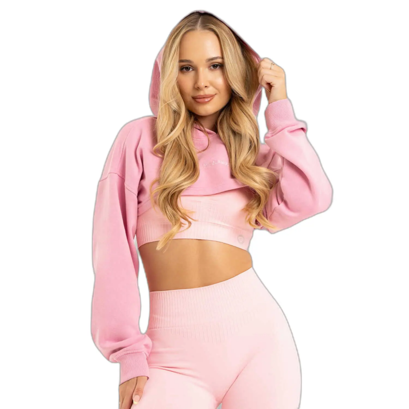 Crop Hoodie Damen Gym Glamour