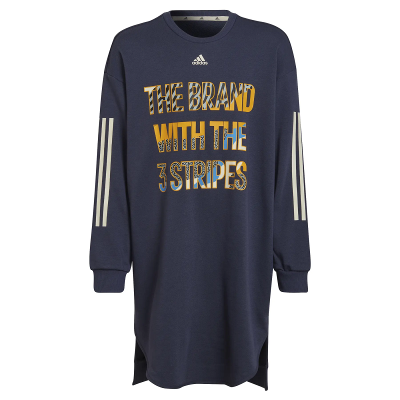 Mädchenkleid adidas Power 3-Stripes Cotton