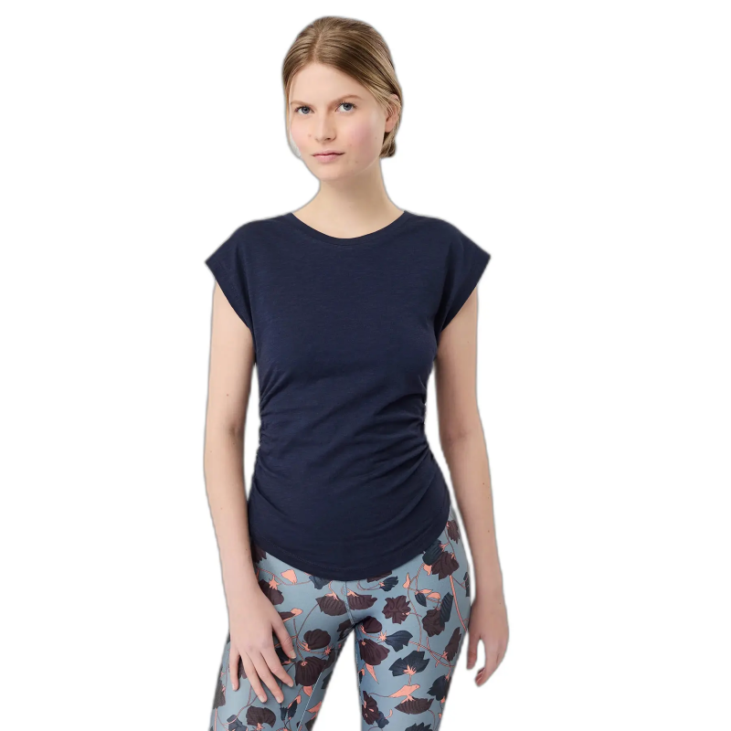 T-Shirt mit seitlichen Rüschen für Damen Mandala