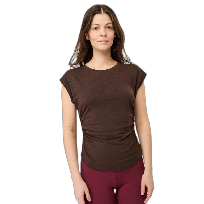 T-Shirt mit seitlichen Rüschen für Damen Mandala