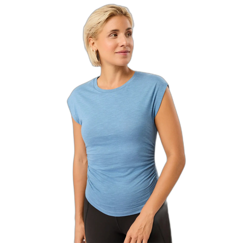 T-Shirt mit seitlichen Rüschen für Damen Mandala