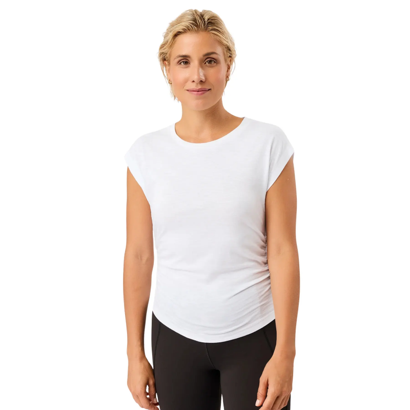 T-Shirt mit seitlichen Rüschen für Damen Mandala