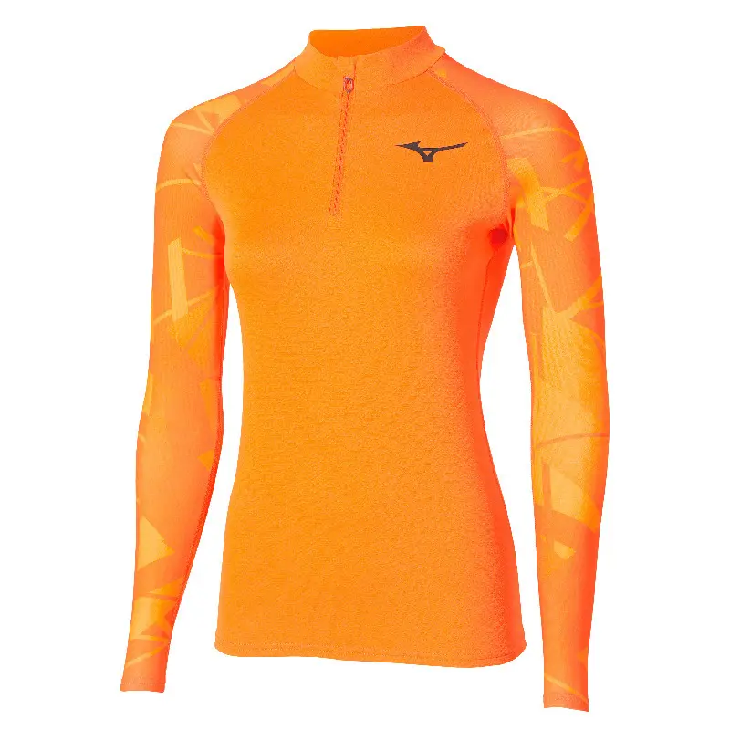 1/4-Zip-Langarmtrikot, Damen Mizuno VIRT G5
