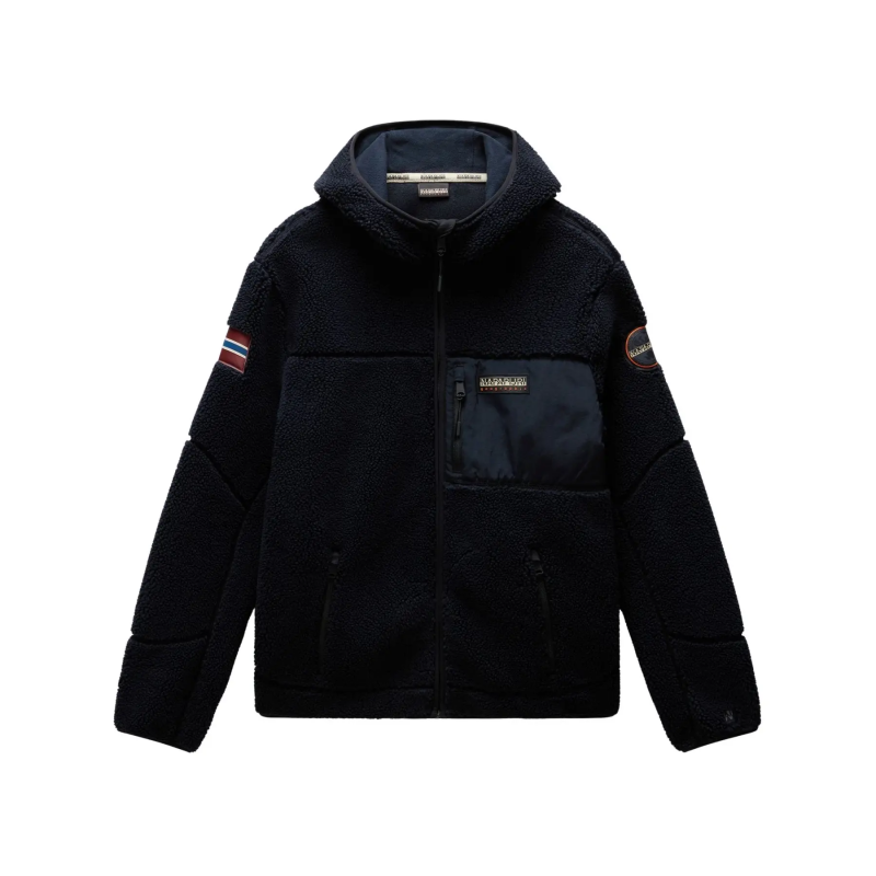 Fleecejacke mit Kapuze und durchgehendem Reißverschluss Napapijri Yupik 3