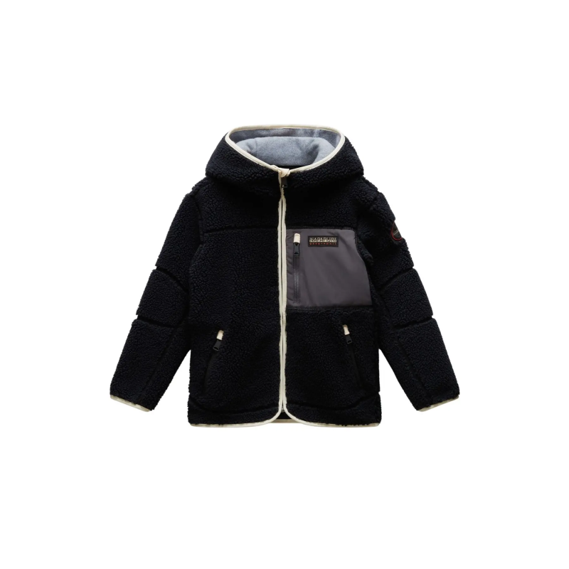 Sweatshirt mit Kapuze aus Molton mit Reißverschluss Kind Napapijri Yupik