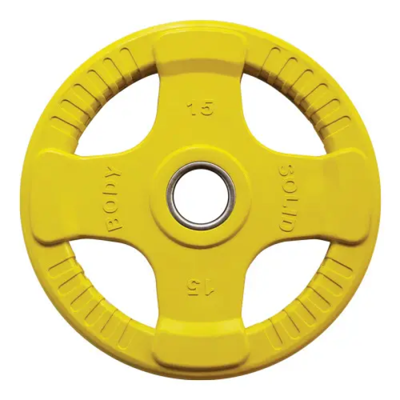 Body-Solid Olympische Gummi-Grip Hantelscheiben 15 kg