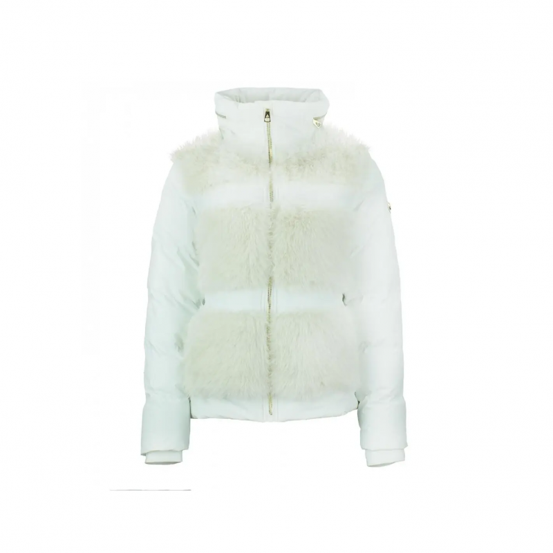Pelzjacke mit integrierter Kapuze Damen Peak Mountain