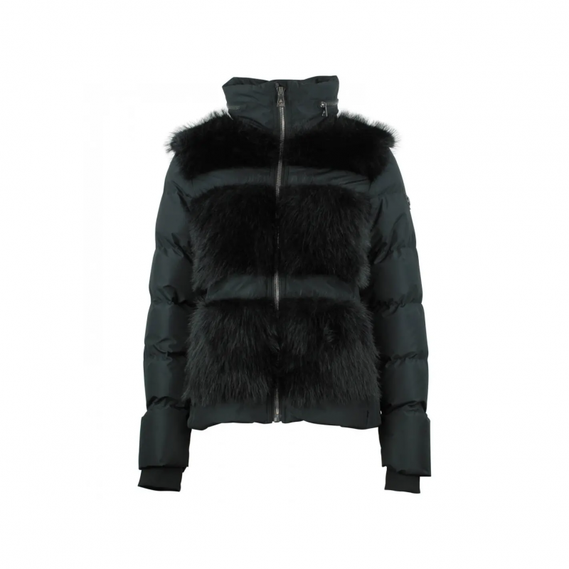Pelzjacke mit integrierter Kapuze Damen Peak Mountain
