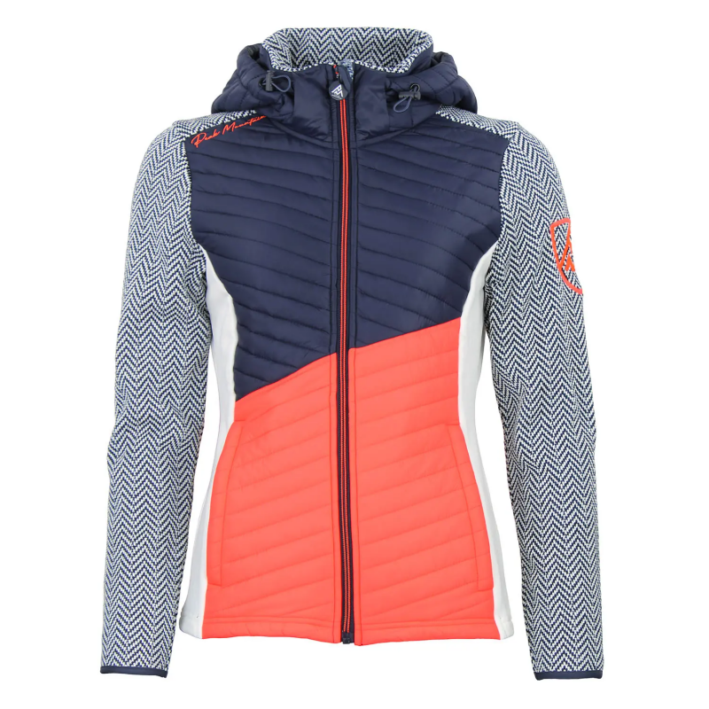 Fleece-Jacke mit abnehmbarem Kapuze und gesteppten Einsätzen für Damen Peak Mountain Amir