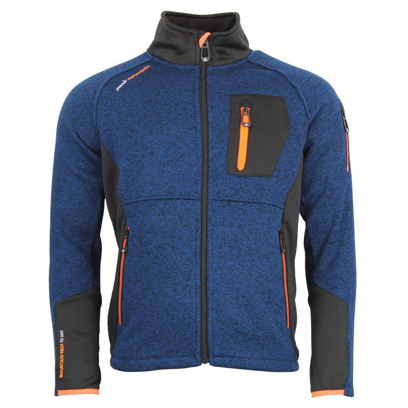 Fleece-Jacke aus zwei Materialien Peak Mountain Club