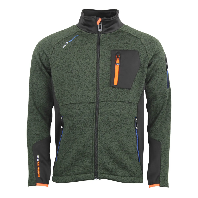 Fleece-Jacke aus zwei Materialien Peak Mountain Club