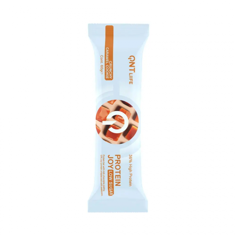 Karamell-Protein-Nahrung QNT Protein Joy 36% Low Sugar Crunchy Caramel Cookie Dough
