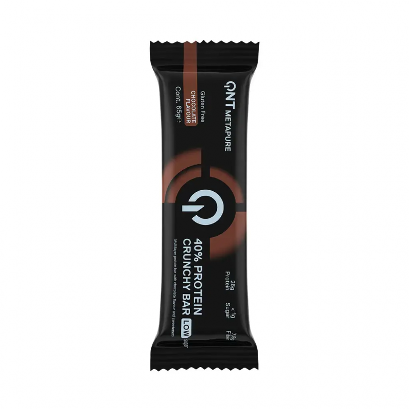 Schokoladen-Protein-Nahrung QNT Metapure 40% Protein Crunchy Bar Low Sugar