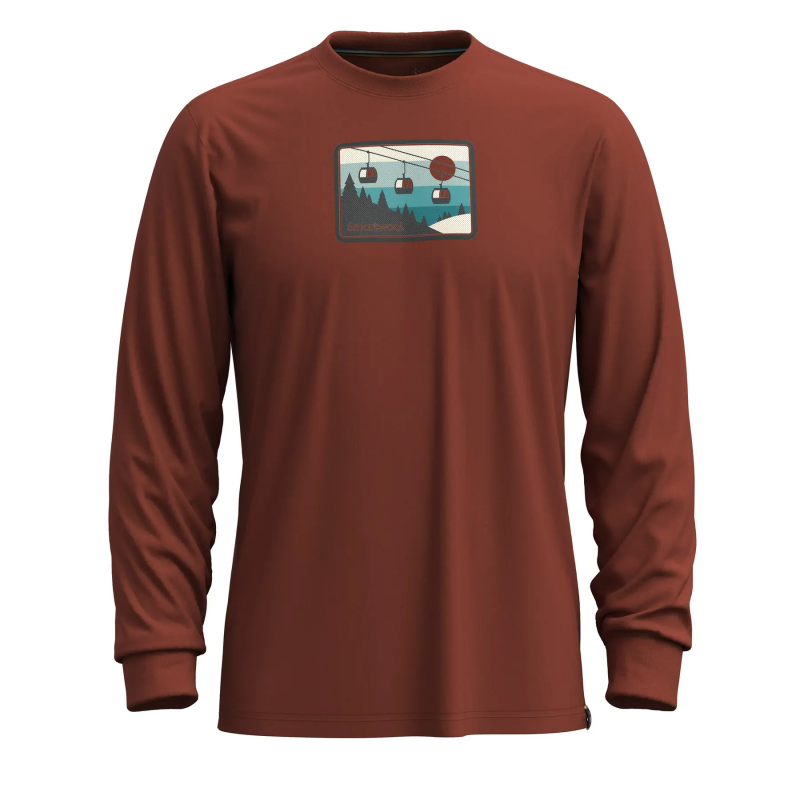 Langarm-T-Shirt Smartwool Gondola Ride Graphic