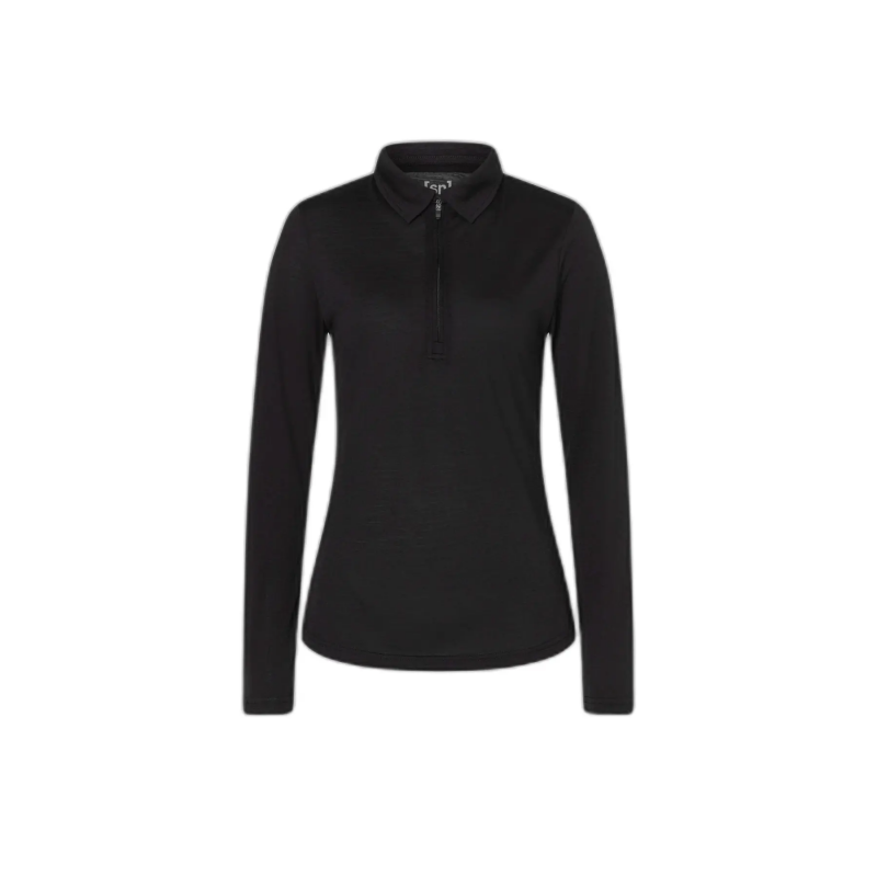 Damen Langarm-Zip-Polo super.natural