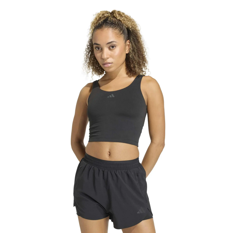 Damen-Top adidas Studio All Me 3-Stripes