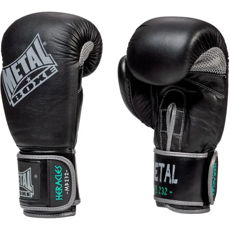 Leder-Boxhandschuhe Metal Boxe heracles