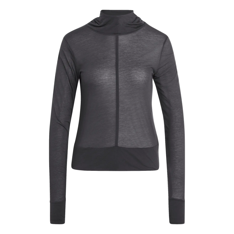 Langärmliger Kapuzen-T-Shirt für Damen adidas Soft Lux