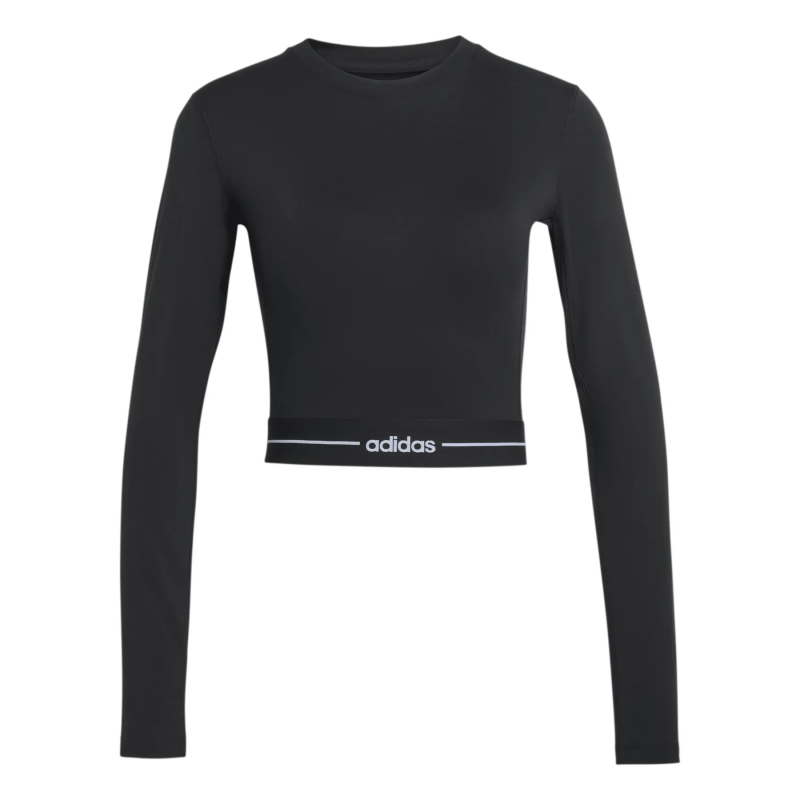 T-Shirt, langarm, crop, Damen adidas Hyperglam