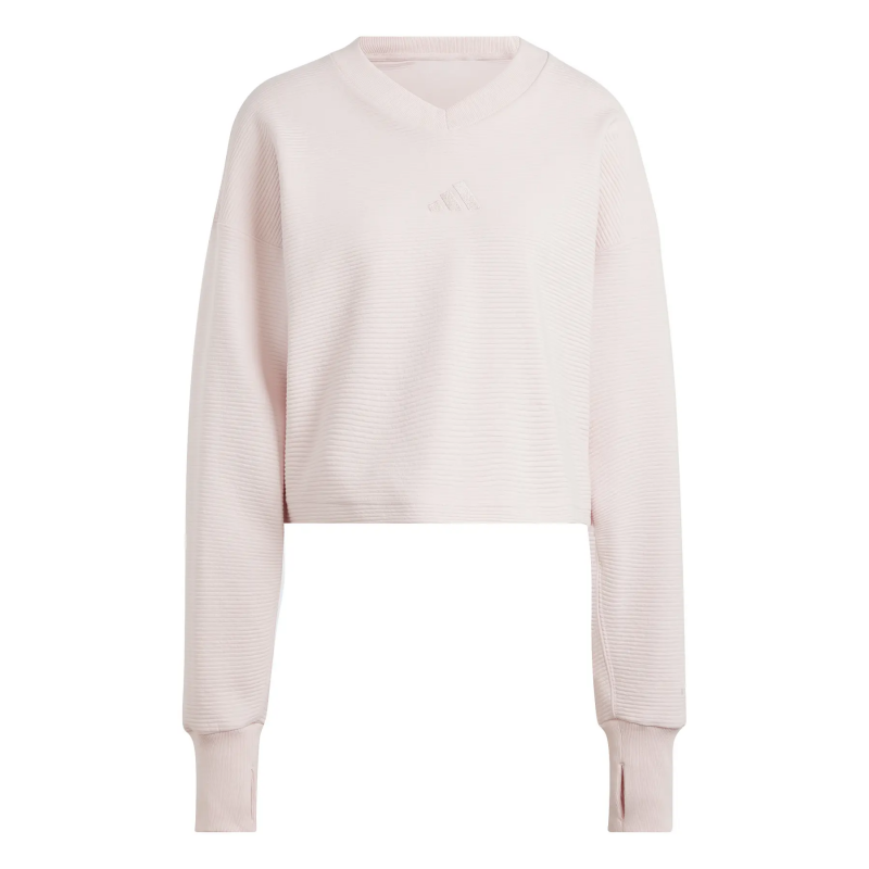 Geripptes Sweatshirt mit V-Ausschnitt, Damen adidas All Szn