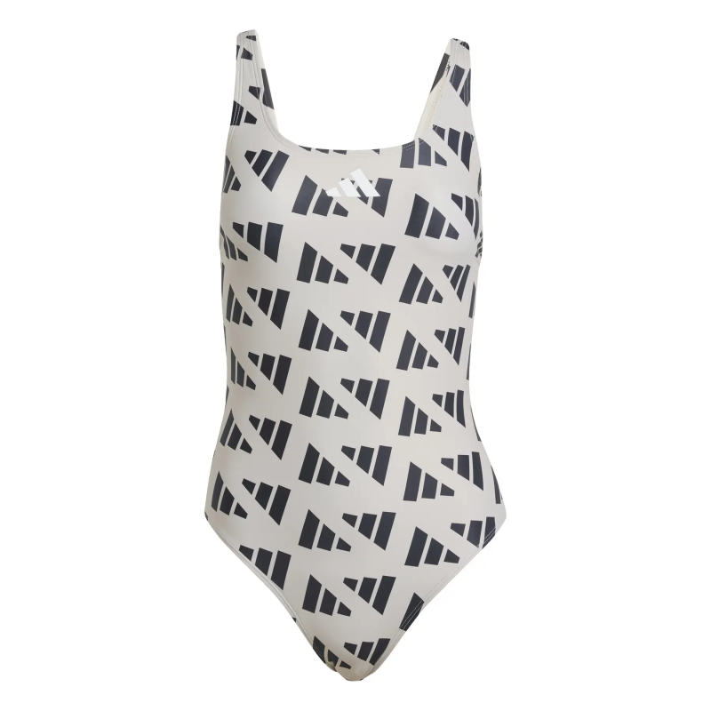 Einteiler Badeanzug Damen mit V-Ausschnitt hinten adidas Logo Graphic