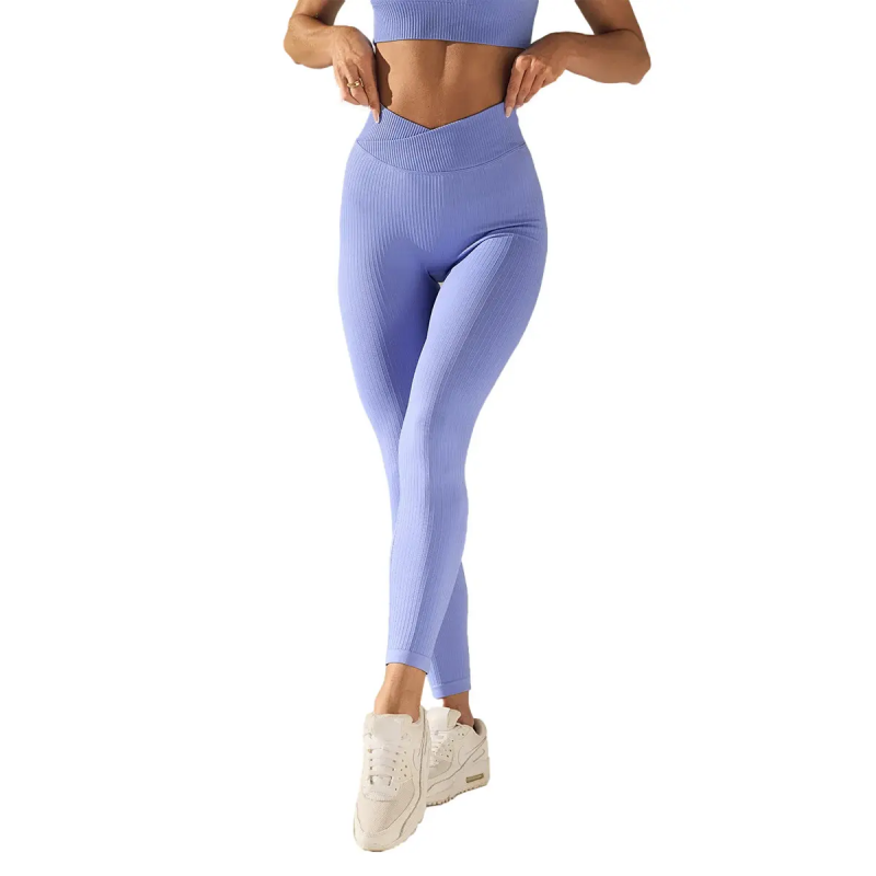 Nahtlose V-Taille Leggings für Damen Allwear Basic