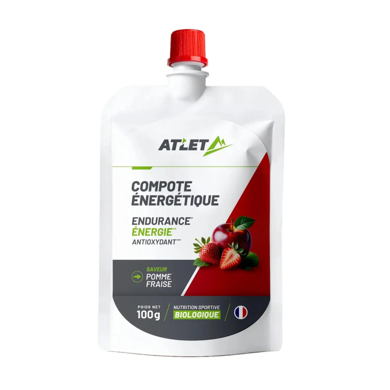 Bio-Energie-Apfel-Erdbeerpüree ATLET Nutrition
