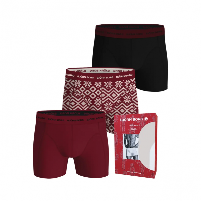 Dehnbare Baumwoll-Boxershorts Björn Borg (x3)