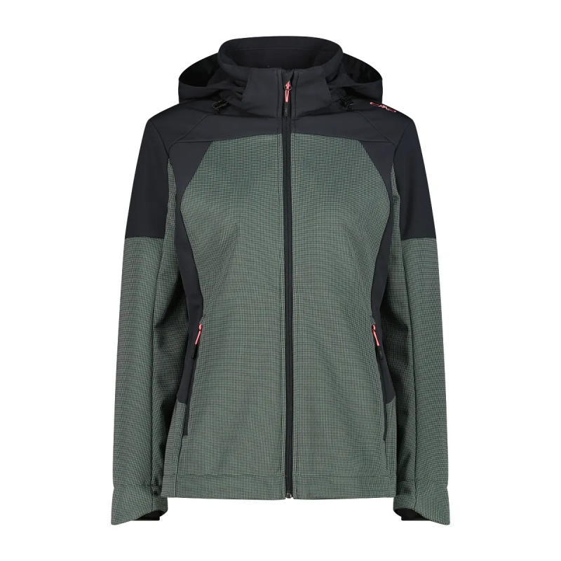 Damen Kapuzenjacke mit Stickerei wasserdicht CMP
