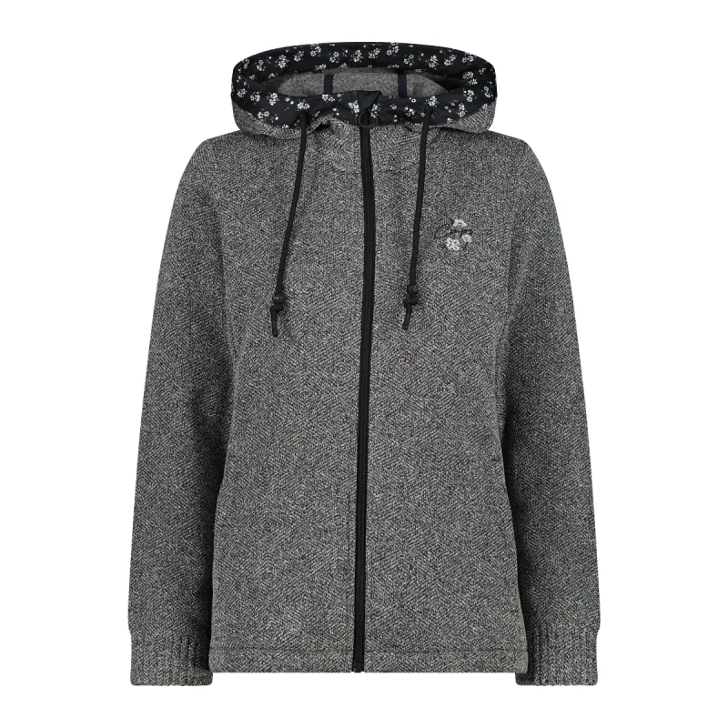 Damen technische Strickjacke mit Kapuze CMP
