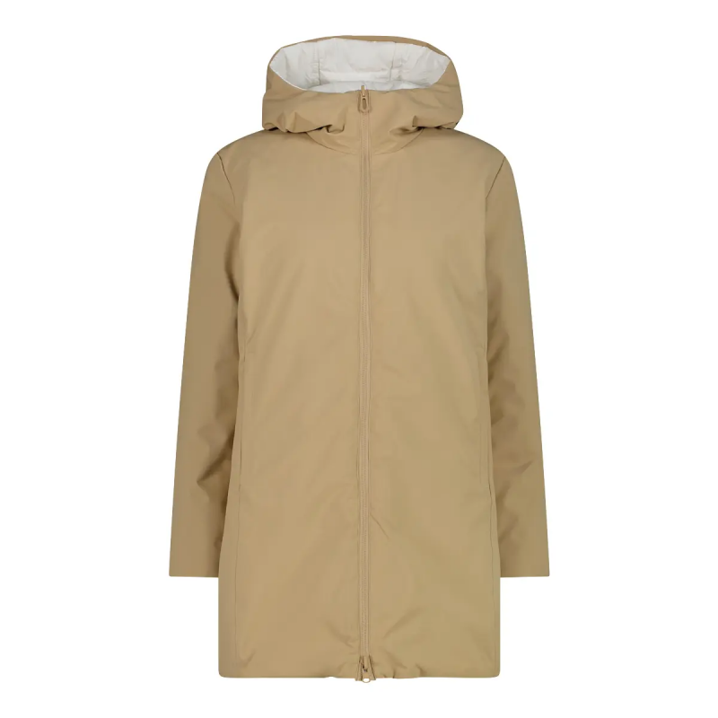Reversible Kapuzenparka für Frauen mit Reißverschluss CMP