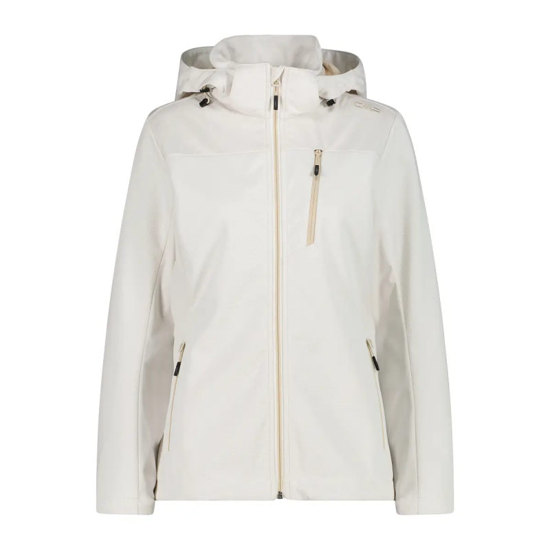 Damen Softshelljacke mit abnehmbarem Kapuzen-Regenmantel CMP