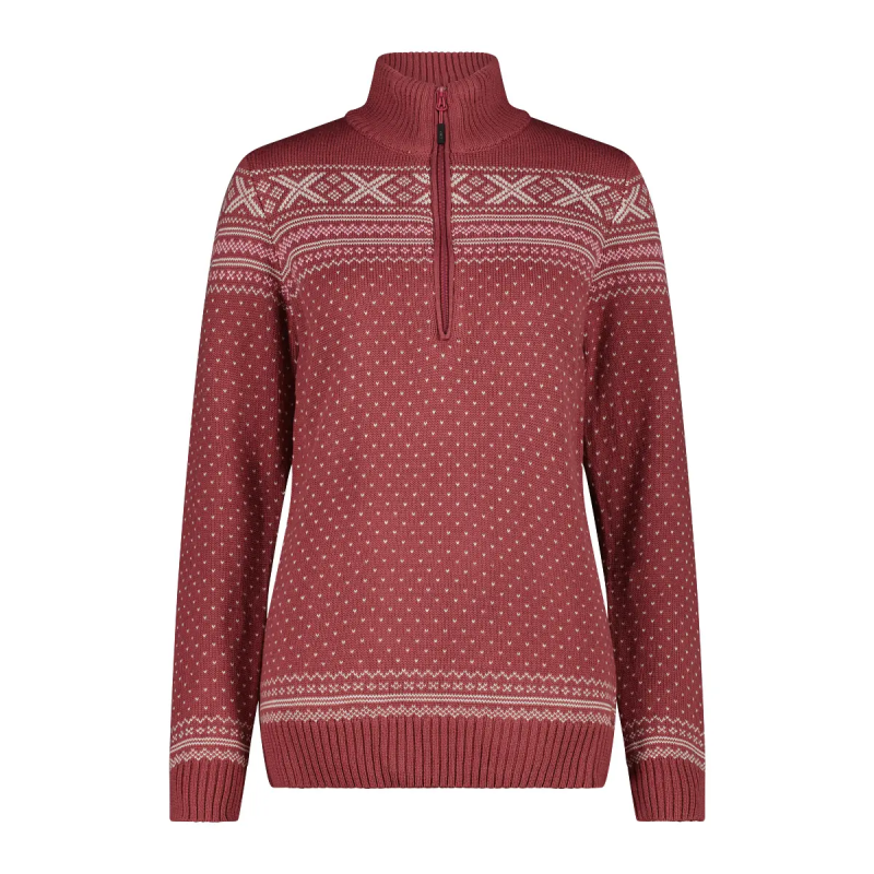 Damen Pulli mit halbem Reißverschluss CMP Wooltech