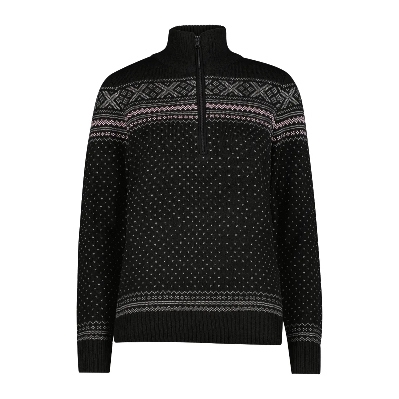 Damen Pulli mit halbem Reißverschluss CMP Wooltech