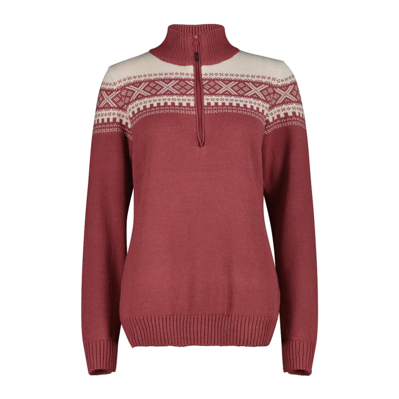 Pullover mit halbem Reißverschluss für Damen CMP Wooltech