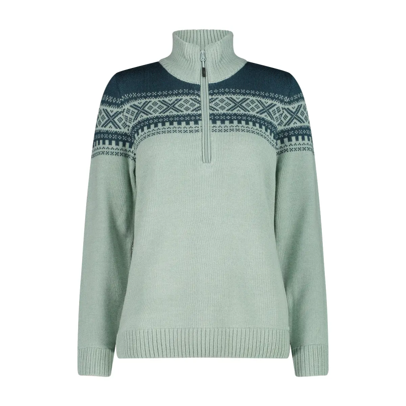 Pullover mit halbem Reißverschluss für Damen CMP Wooltech
