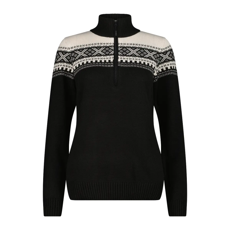 Pullover mit halbem Reißverschluss für Damen CMP Wooltech
