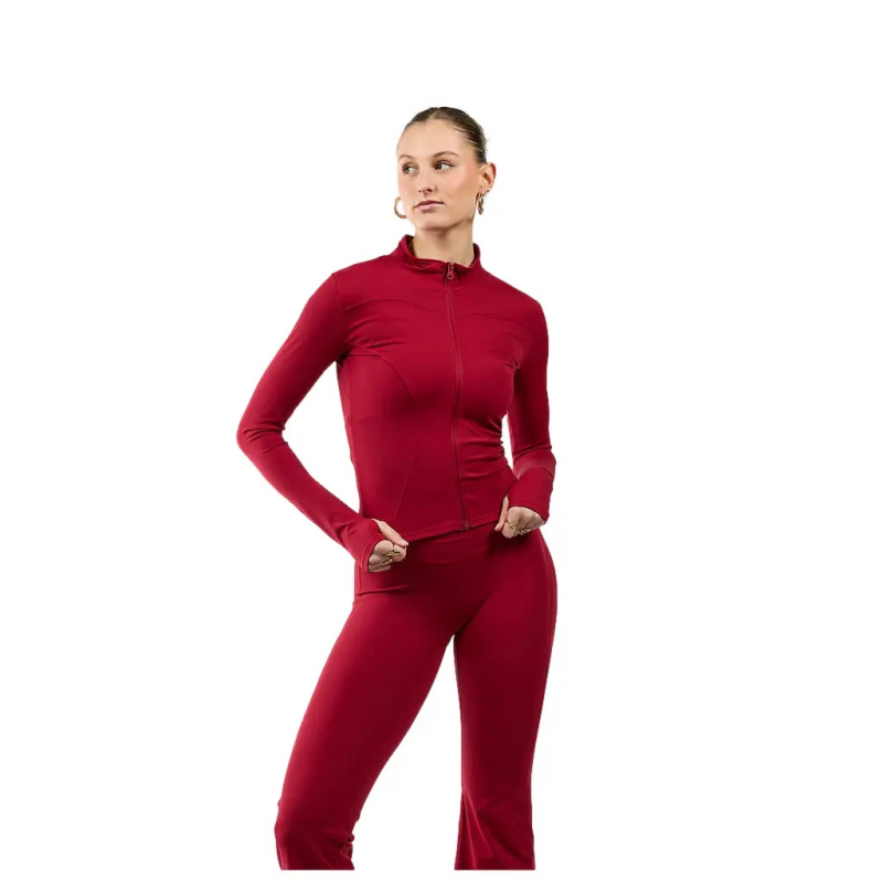 Langarm-Zip-Oberteil Damen Fittastic Sportswear