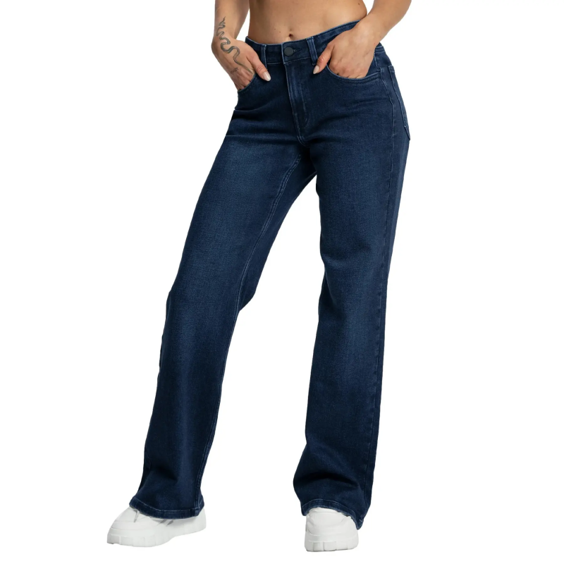 Frauen Wide Leg Jeans Gym Glamour