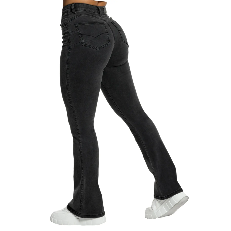 Damen Flare Jeans Gym Glamour Perfect