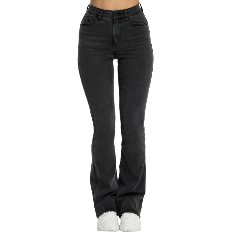 Lange Flared Jeans Damen Gym Glamour Perfect