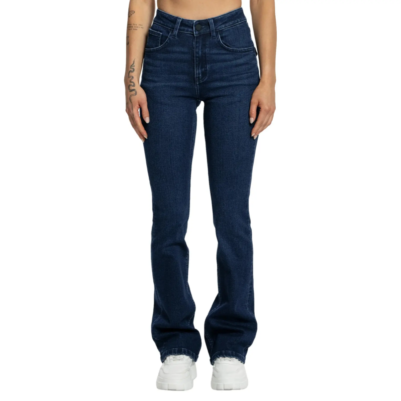 Damen Flare Jeans Gym Glamour Push Up