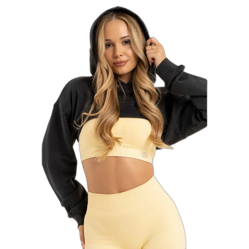 Crop Hoodie Damen Gym Glamour