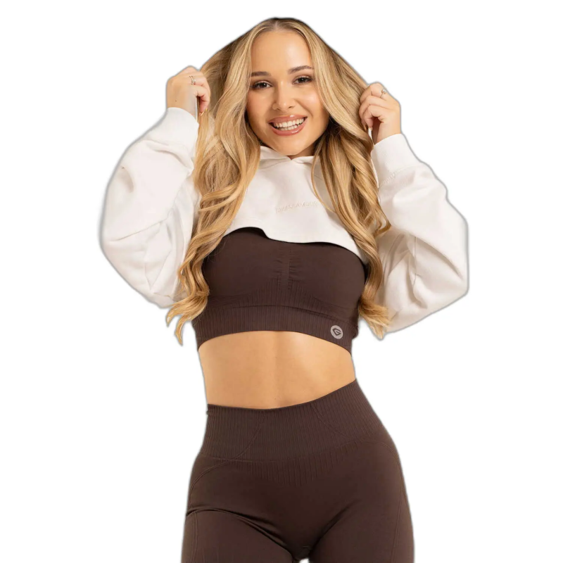 Crop Hoodie Damen Gym Glamour