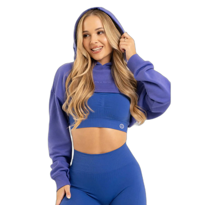 Crop Hoodie Damen Gym Glamour