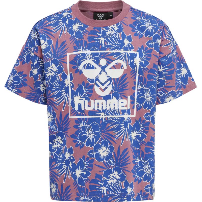 Mädchen T-Shirt mit Blumenmuster Hummel