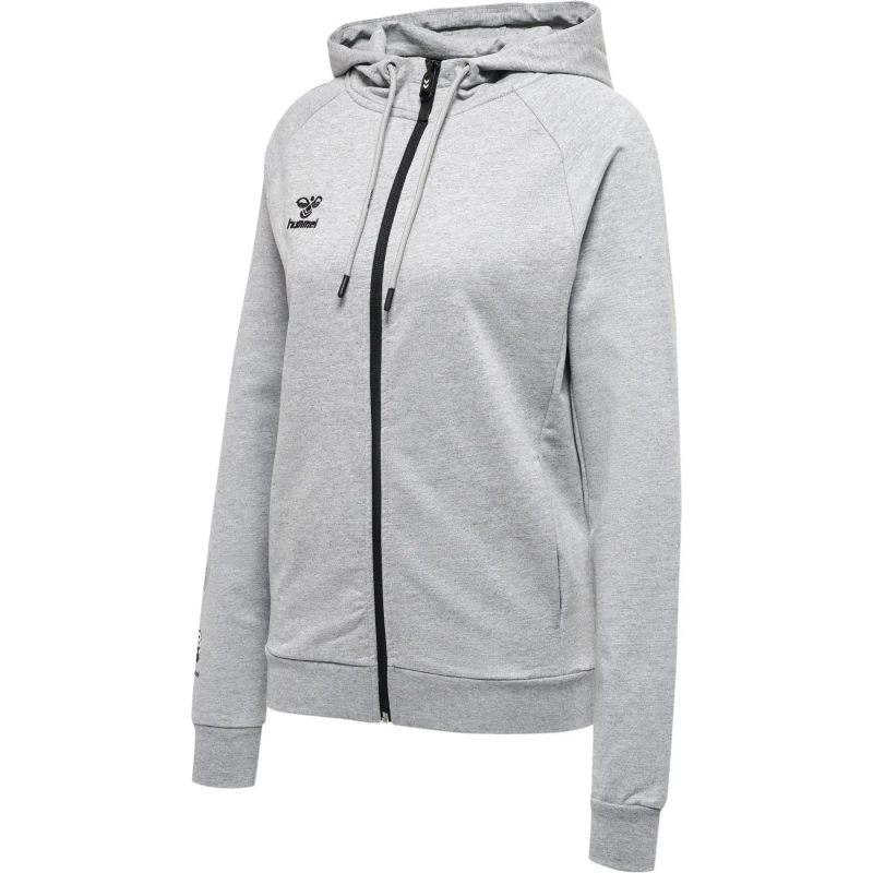 Sweatshirt mit Kapuze und Reißverschluss aus Baumwolle, Damen Hummel Move Grid