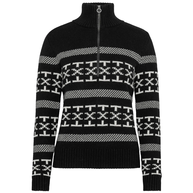 Pullover 1/2 Reißverschluss Damen Johaug Dalsbygda Woolmix